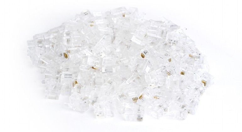 Gembird RJ11/MP-6P4C/100 Modular plug (15u") 100 pcs per polybag