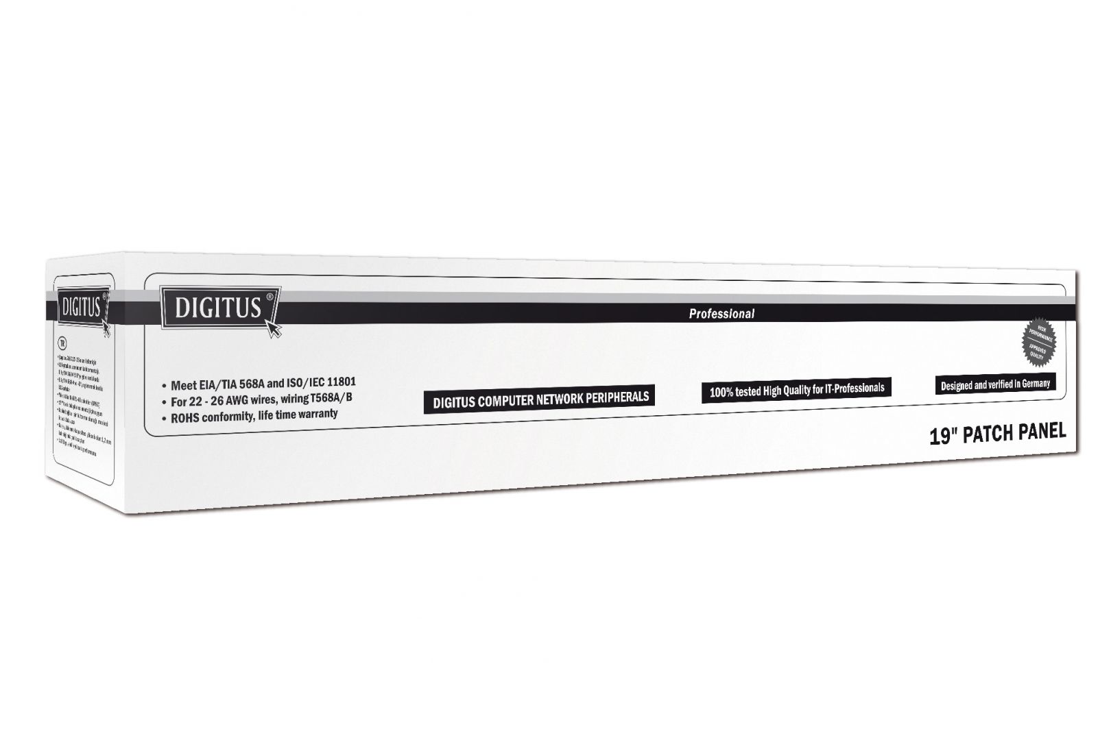 Digitus CAT 5e, Class D Patch Panel, shielded, 16-port