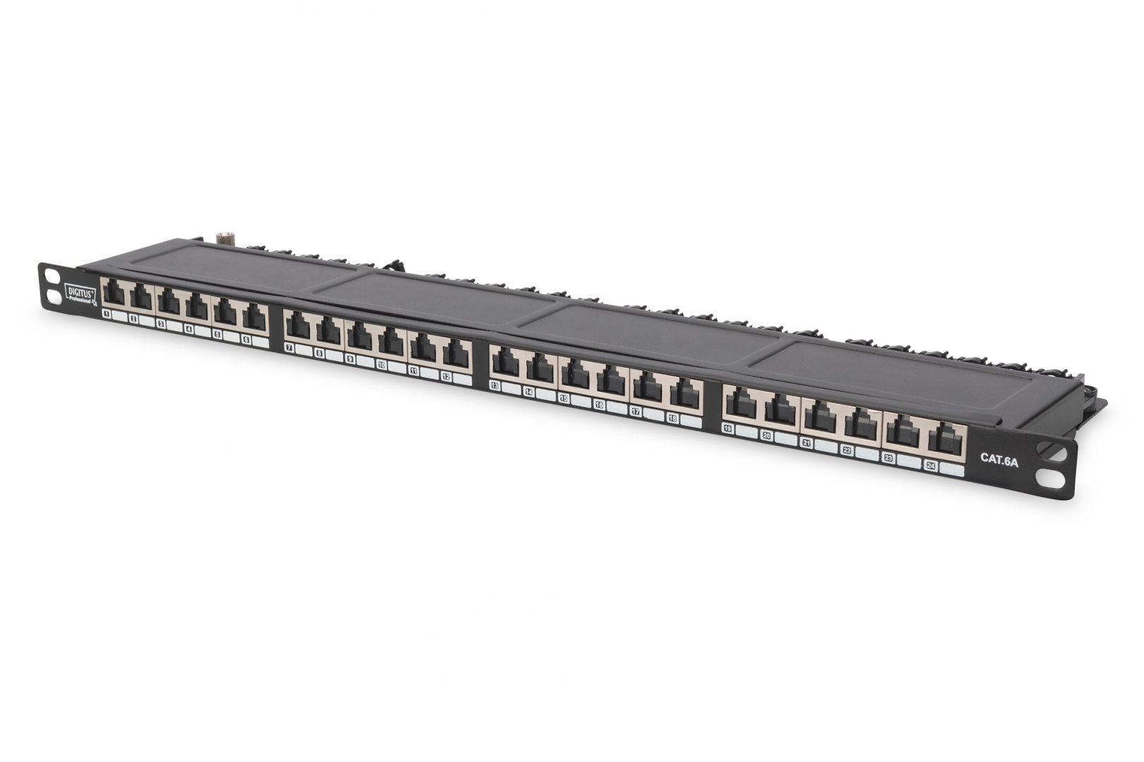 Digitus CAT 6 patch panel, shielded, 24-port RJ45