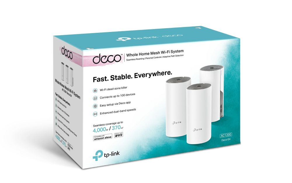 TP-Link Deco E4 AC1200 Whole Home Mesh Wi-Fi System (3 Pack)