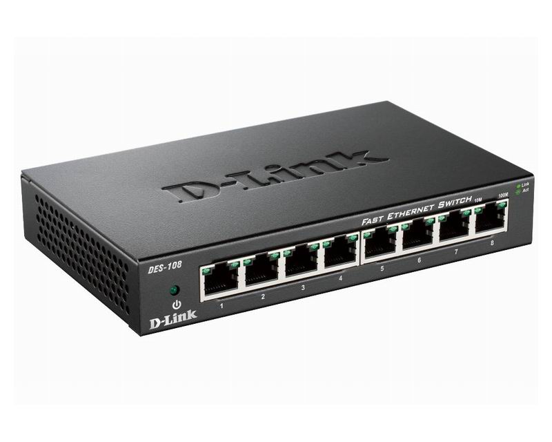 D-Link DES-108 8 Port 10/100Mbit Fast Eternet Switch