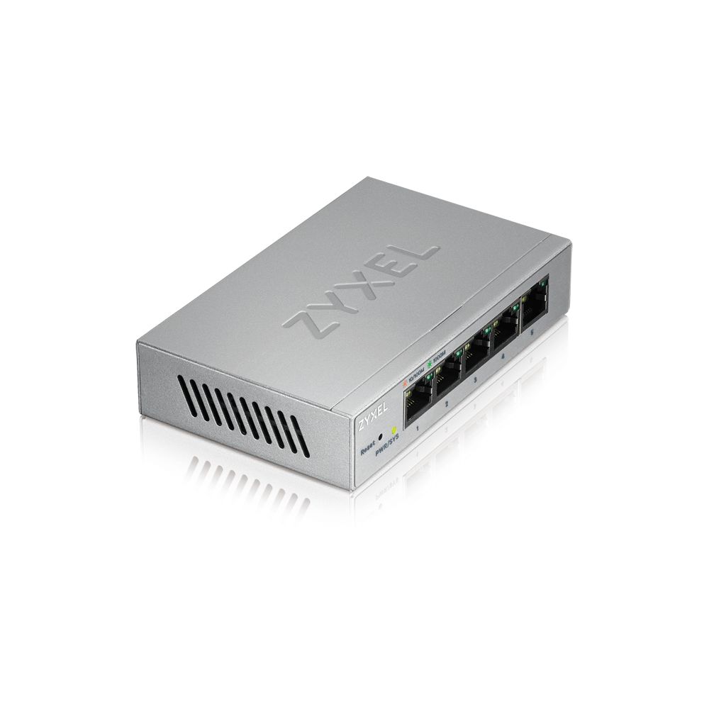 ZyXEL GS1200-5 5port Gigabit LAN (60W) web menedzselhető asztali switch