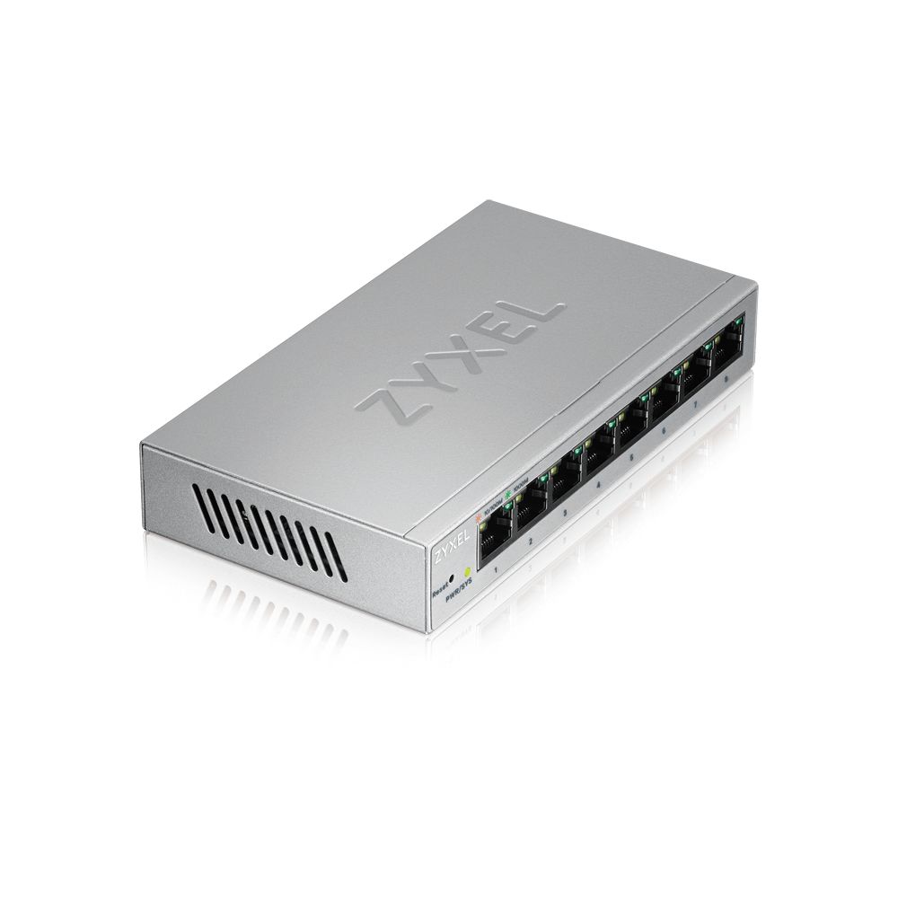 ZyXEL GS1200-8 8port Gigabit LAN (60W) menedzselhető asztali switch