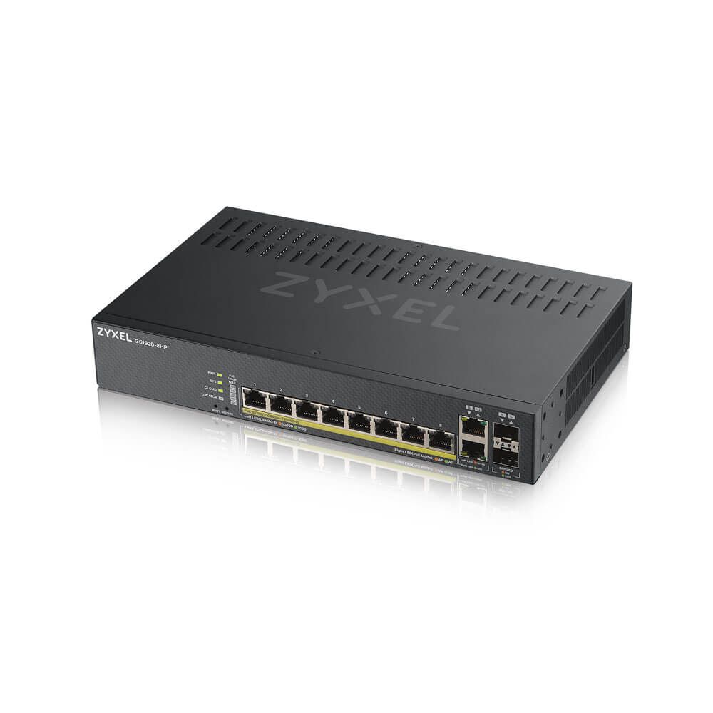 ZyXEL GS1920-8HPV2 8-port GbE Smart Managed PoE Switch