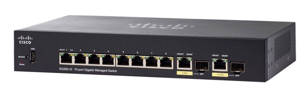 Cisco SG350-10-K9-EU 10 port Gigabit Managed Switch