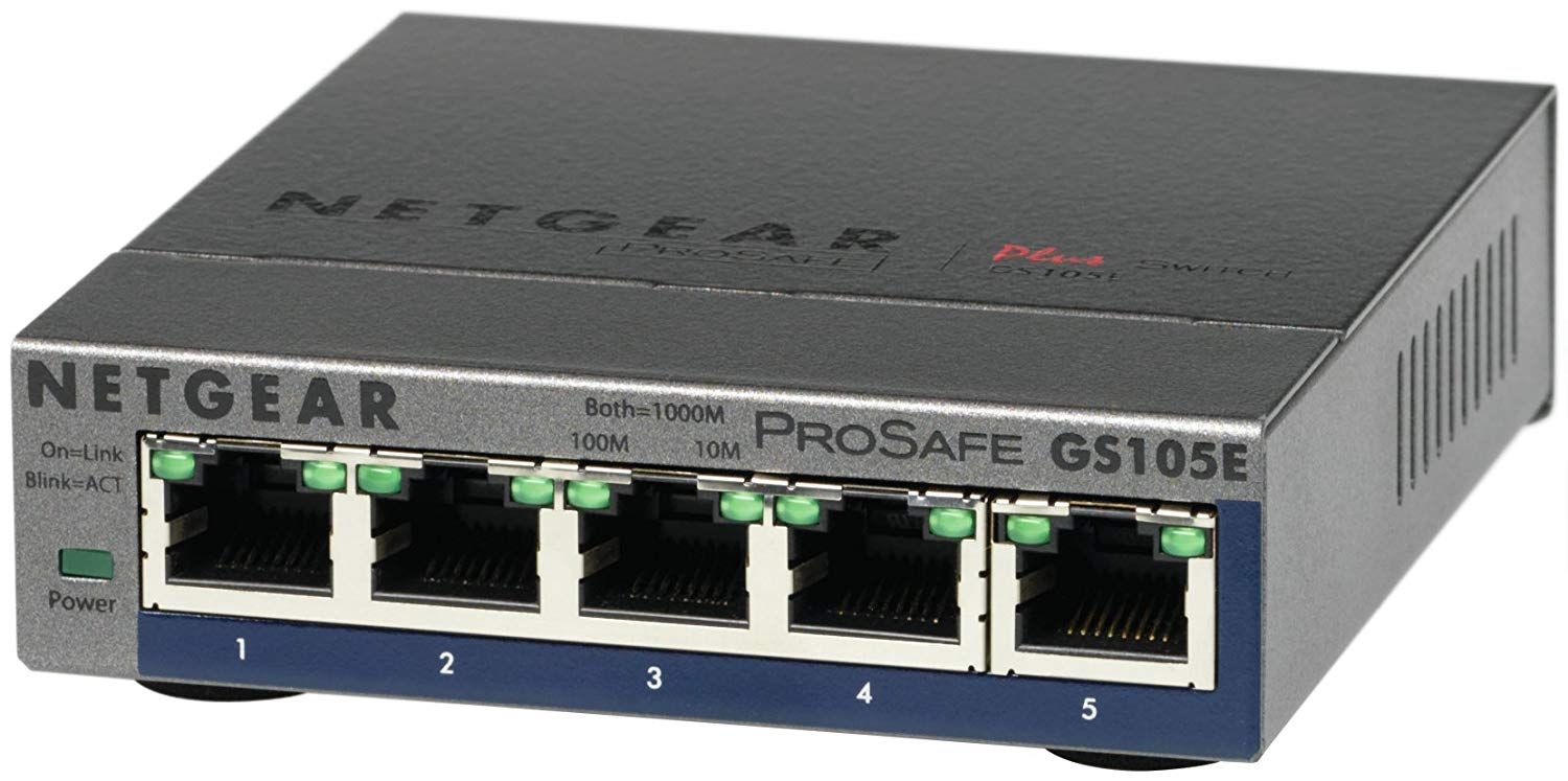 Netgear GS105E 5 Port Gigabit ProSafe Plus Switch