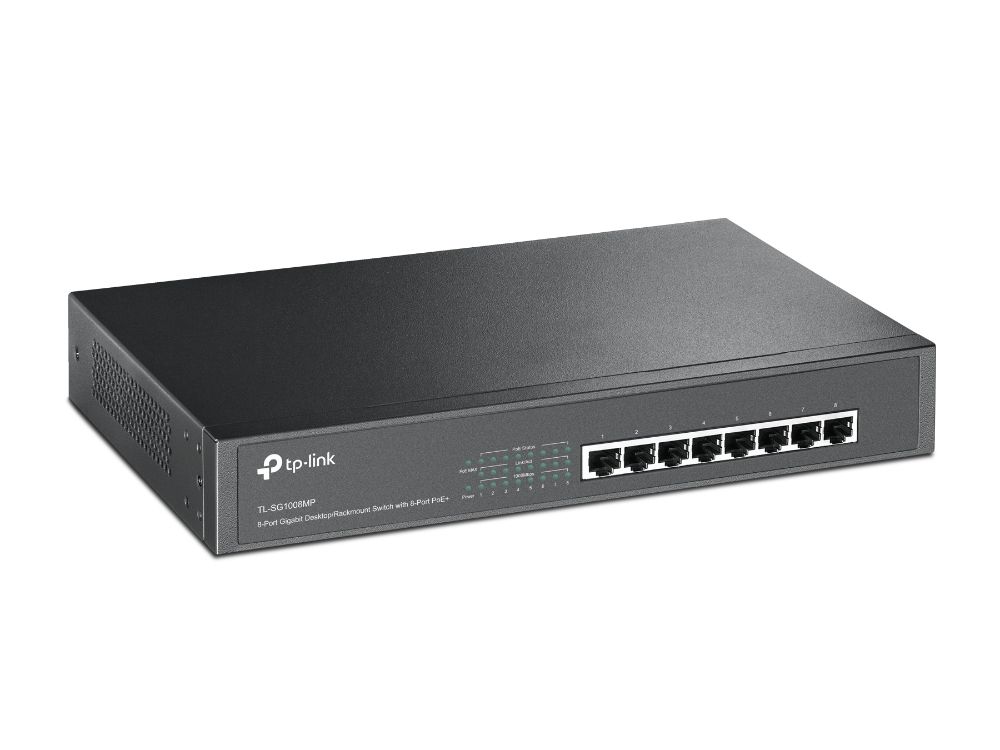 TP-Link TL-SG1008MP 8-Port Gigabit Desktop/Rackmount Switch with 8-Port PoE+