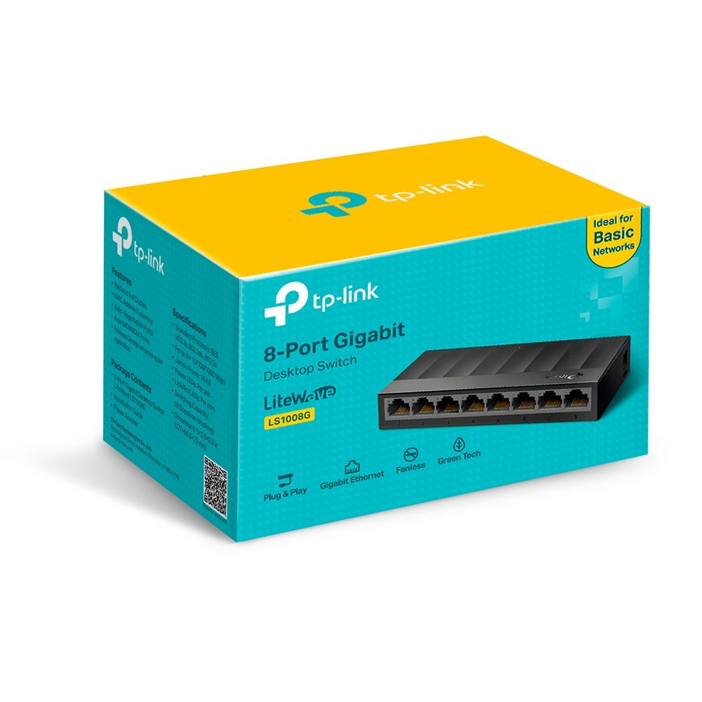 TP-Link LS1008G 8-Port 10/100/1000Mbps Desktop Switch