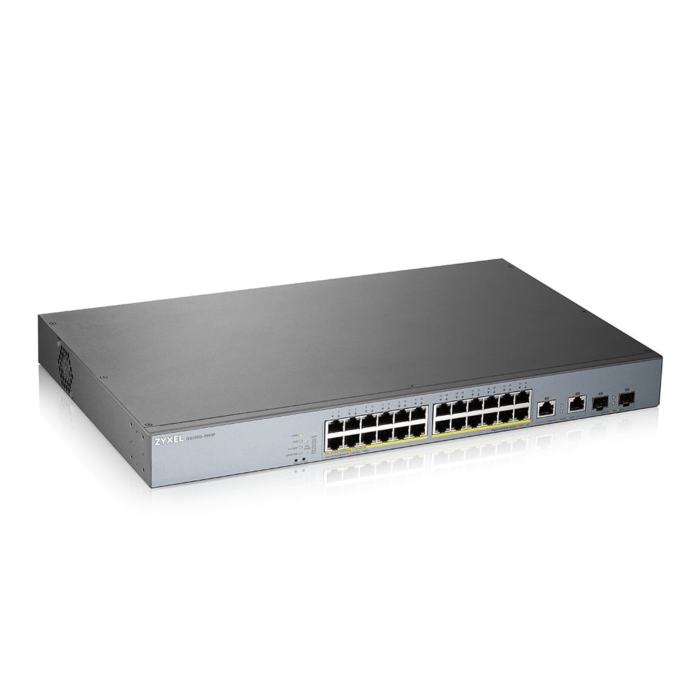 ZyXEL GS1350-26HP 24-port GbE Smart Managed PoE Switch with GbE Uplink