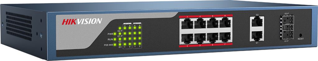 Hikvision DS-3E1310P-E 8 Port Fast Ethernet Web PoE Switch