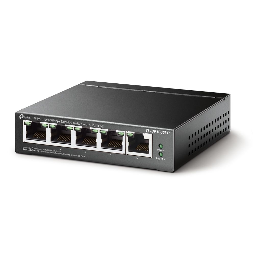 TP-Link TL-SF1005LP 5-Port 10/100Mbps Desktop Switch with 4-Port PoE