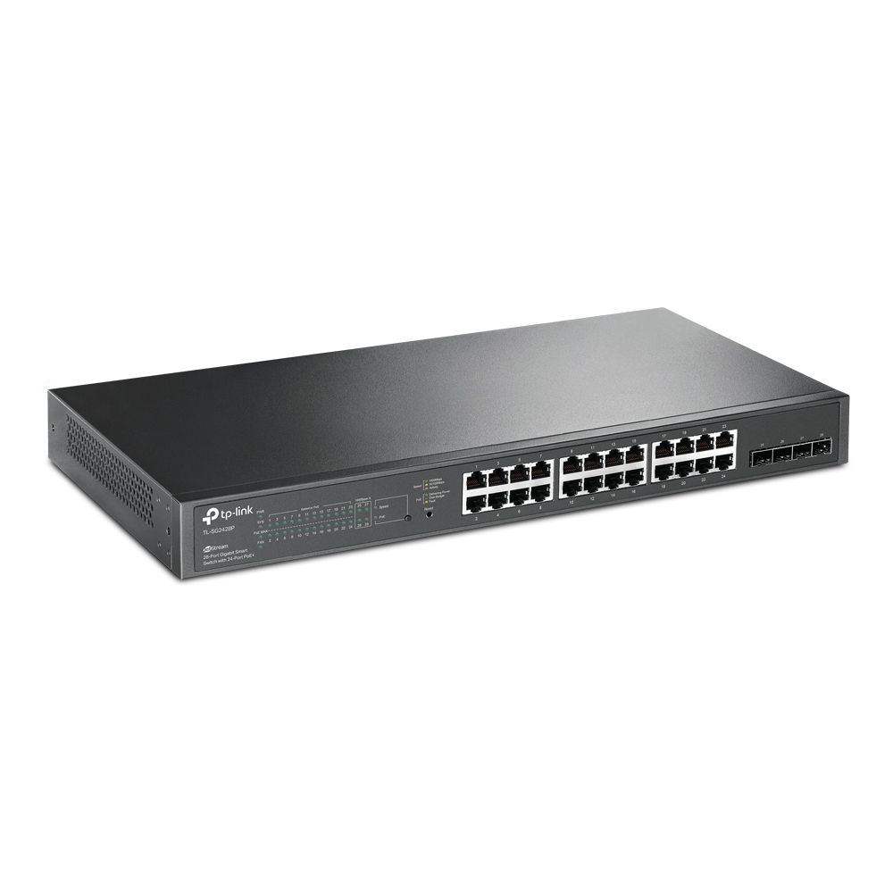 TP-Link TL-SG2428P 28-Port Gigabit Smart Switch with 24-Port PoE+