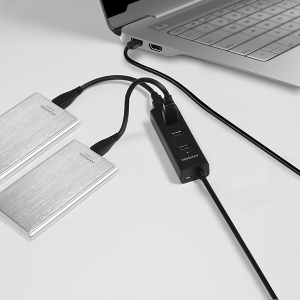 AXAGON HUE-S2BP USB3.0 Charging Hub Black