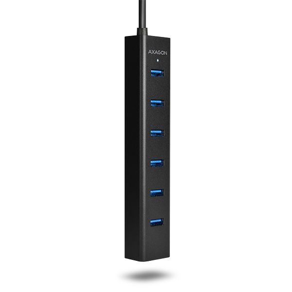 AXAGON HUE-SA7BP USB3.0 Charging Hub Black