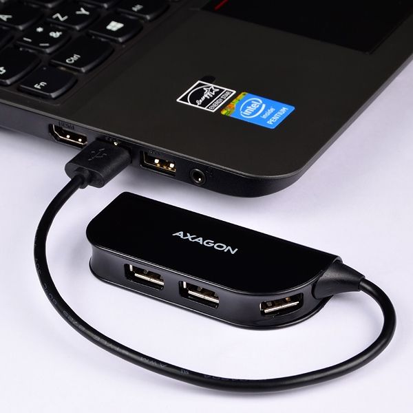 AXAGON HUE-X4B USB Ready Hub Black