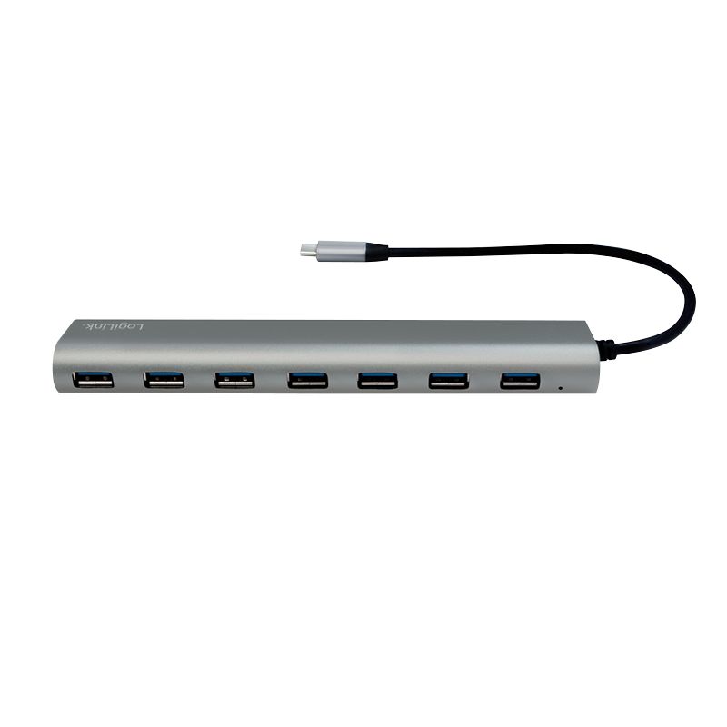 Logilink UA0310 USB-C 3.1 7-port hub with aluminum casing