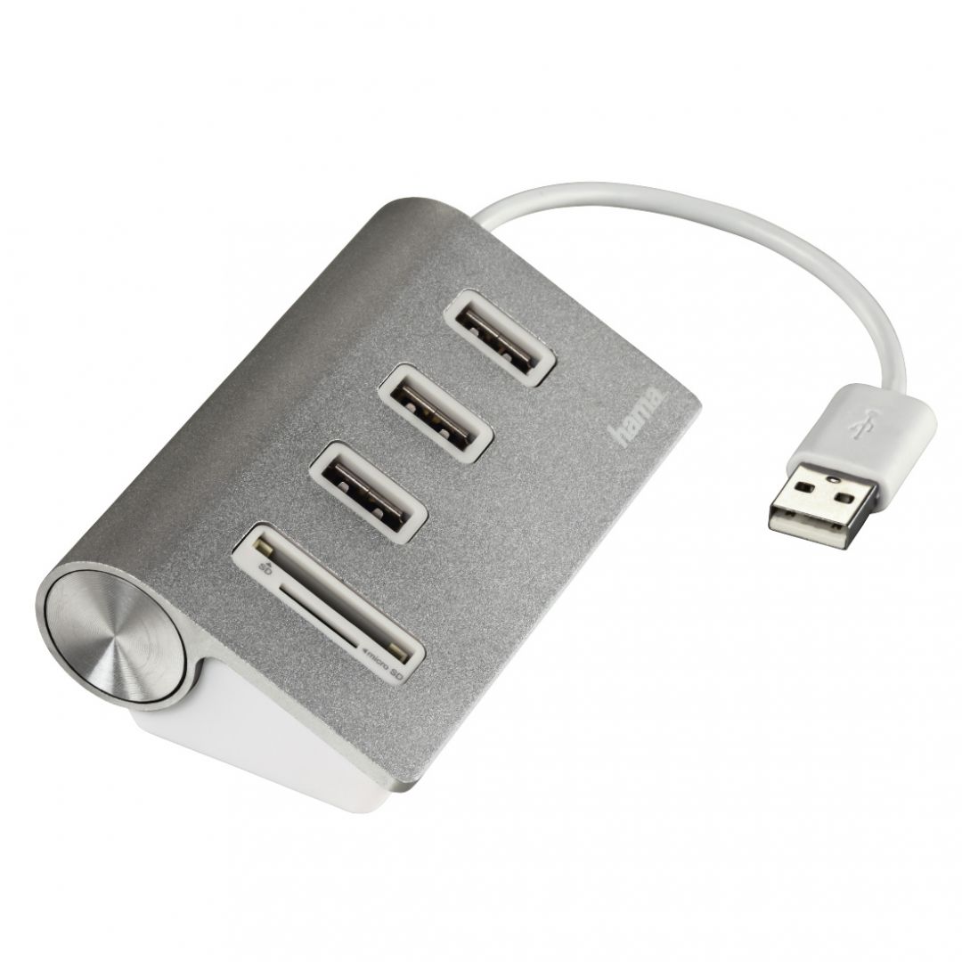 Hama Premium USB 2.0 HUB Grey