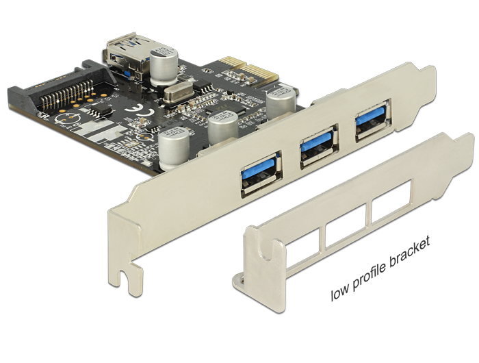 DeLock PCI Express Card > 3x external + 1x internal USB 3.0