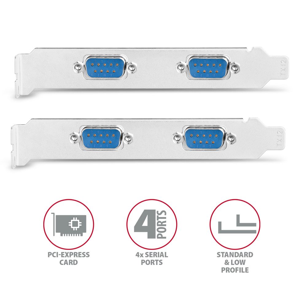 AXAGON PCEA-S4N PCIe controller 4xSerial