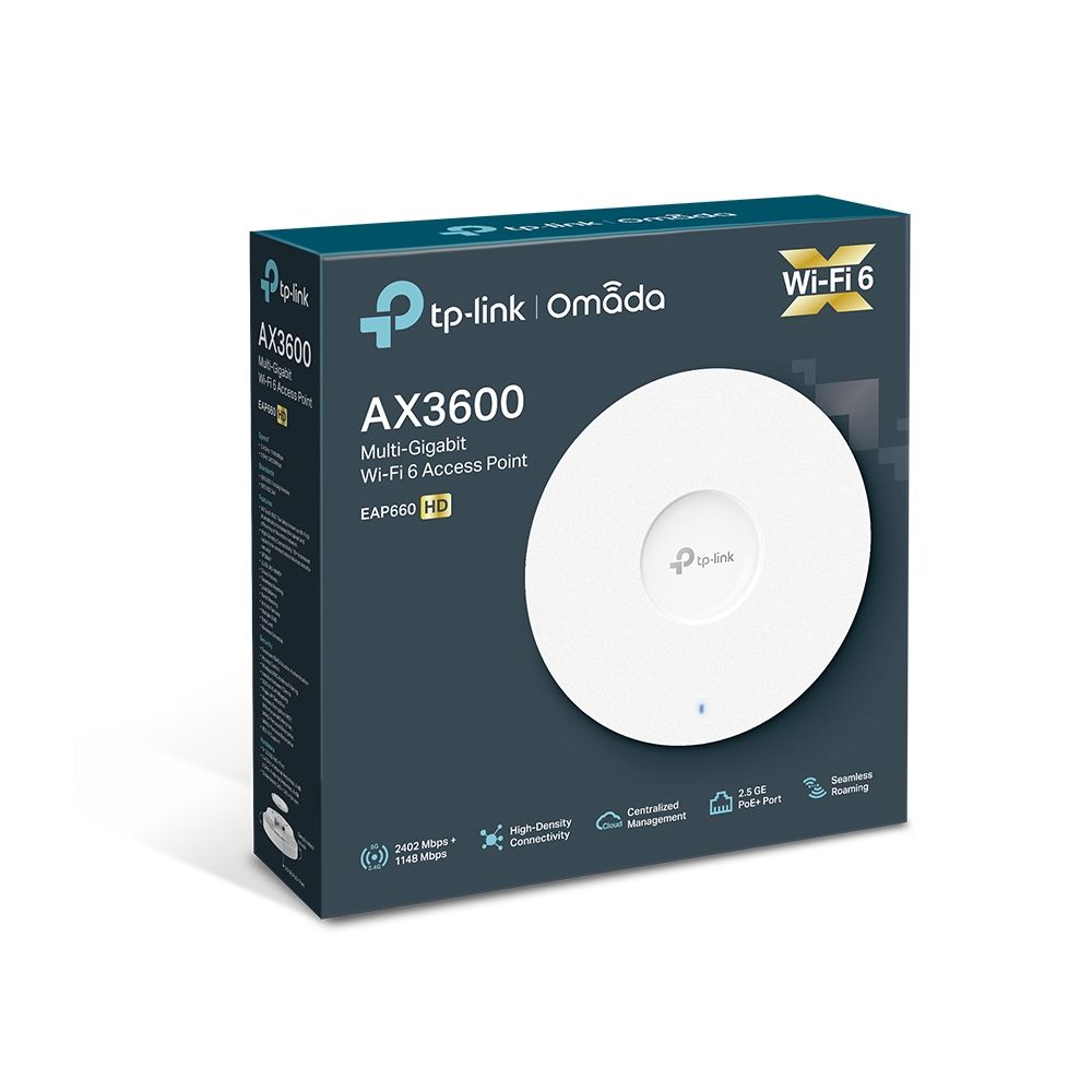 TP-Link EAP660 HD AX3600 Wireless Dual Band Multi-Gigabit Ceiling Mount Access Point