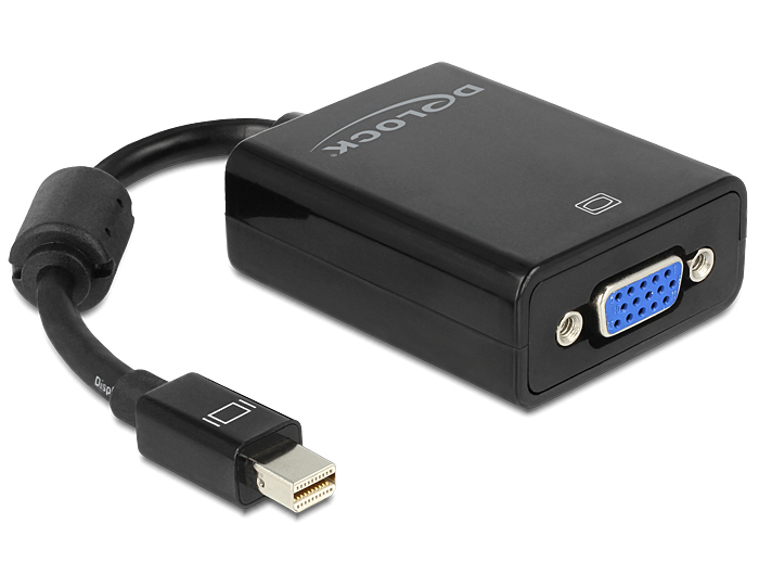 DeLock Adapter mini Displayport 1.2 male > VGA female Black