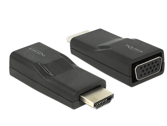 DeLock Adapter HDMI male > VGA female Black