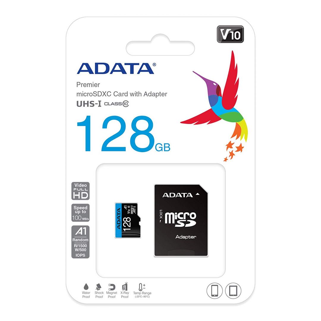 A-Data 128GB microSDXC Premier UHS-I Class10 V10 A1 + adapterrel