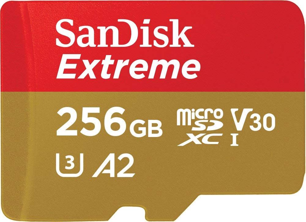 Sandisk 256GB microSDXC Extreme UHS-I A2 C10 V30 + adapterrel