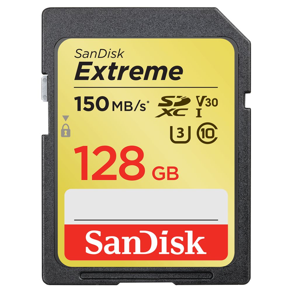 Sandisk 128GB SDXC Extreme U3 UHS-I V30