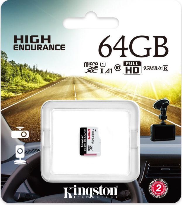 Kingston 64GB microSDXC High Endurance Class10 A1 UHS-I adapter nélkül