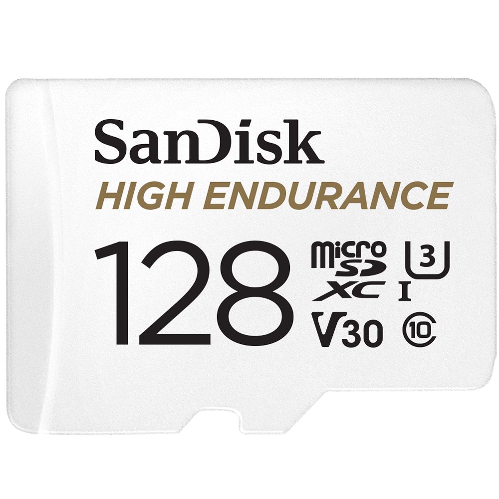 Sandisk 128GB microSDXC High Endurance CL10 U3 V30 + adapterrel