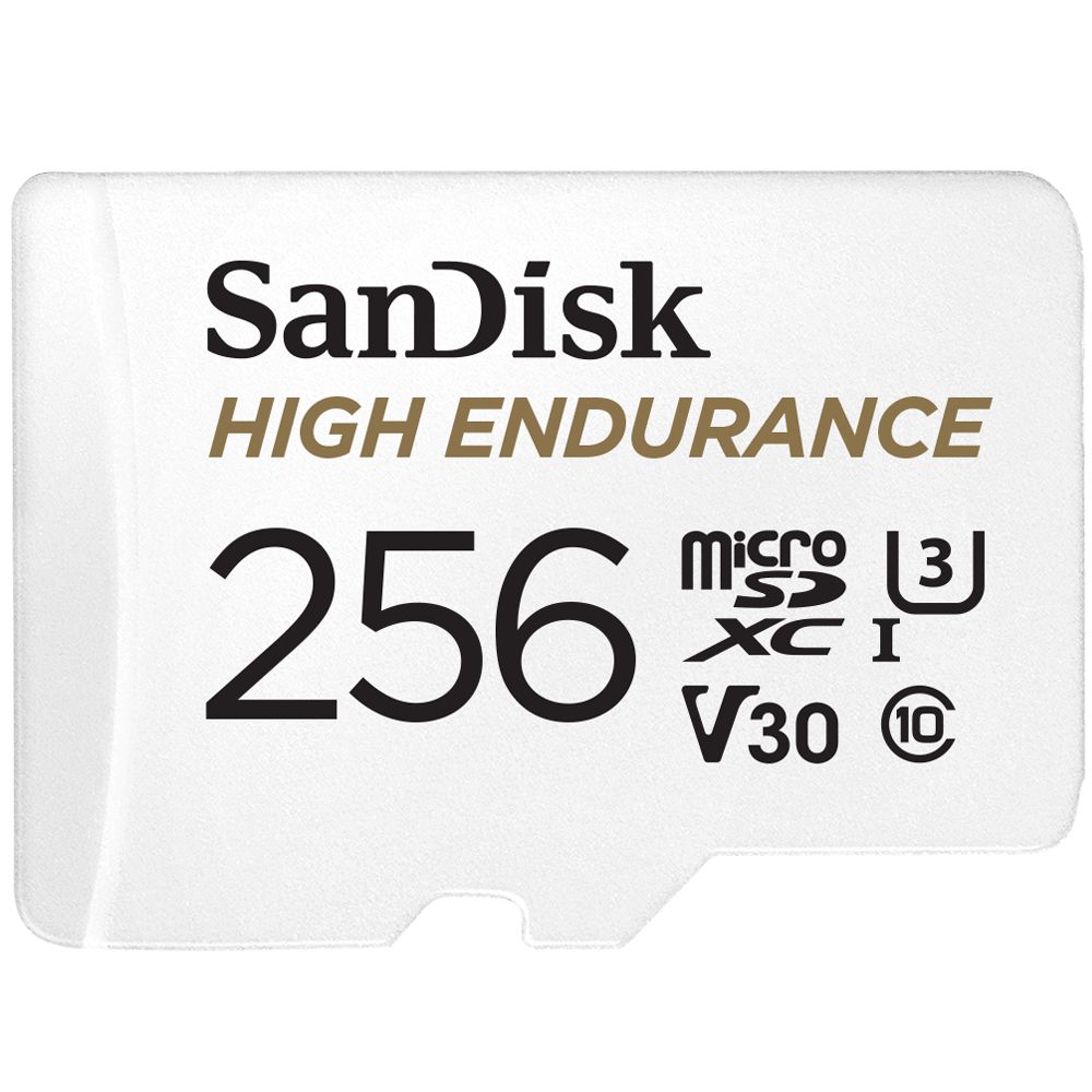 Sandisk 256GB microSDXC High Endurance CL10 U3 V30 + adapterrel