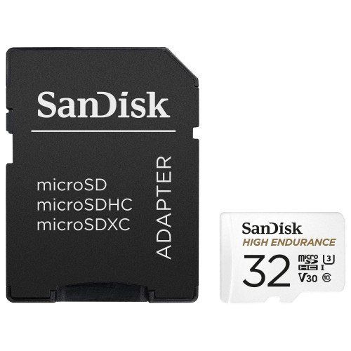 Sandisk 32GB microSDHC High Endurance CL10 U3 V30 + adapterrel