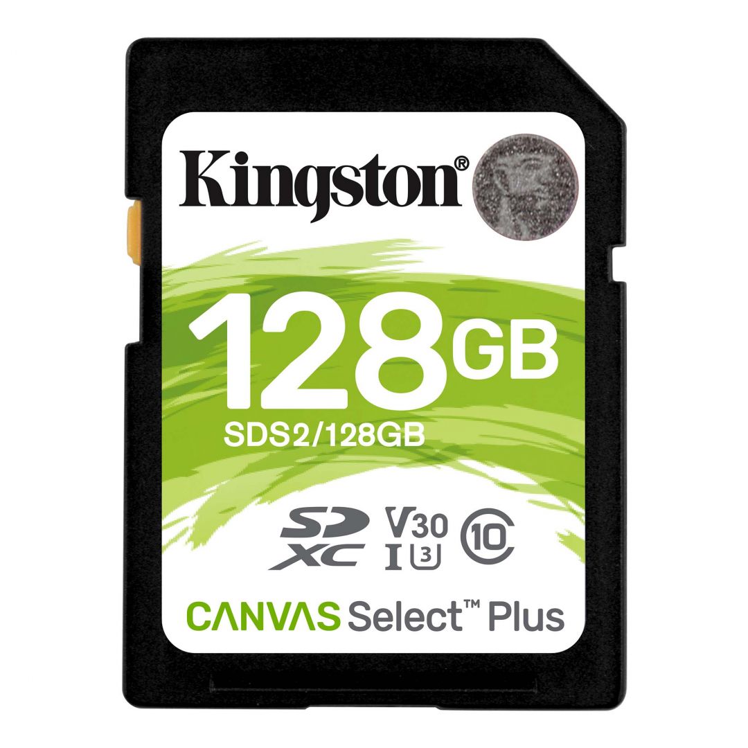 Kingston 128GB SDXC Canvas Select Plus 100R C10 UHS-I U3 V30