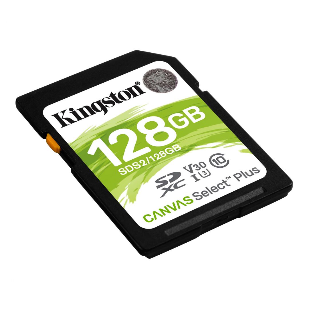 Kingston 128GB SDXC Canvas Select Plus 100R C10 UHS-I U3 V30