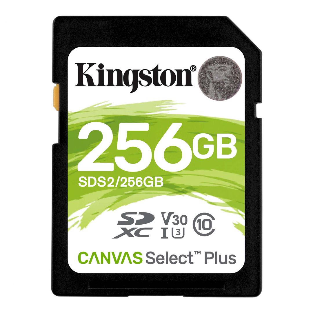 Kingston 256GB SDXC Canvas Select Plus 100R C10 UHS-I U3 V30