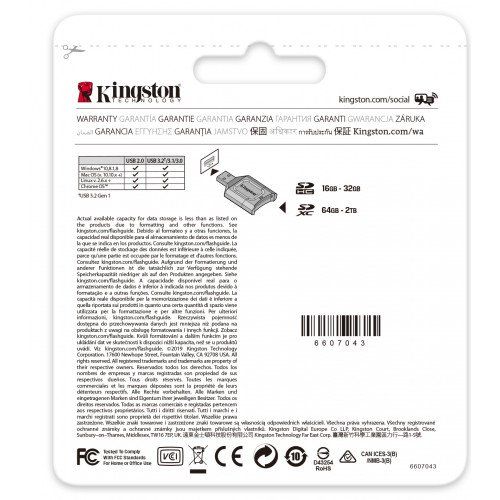 Kingston 32GB SDHC SDR2 Class 10 UHS-II U3 Canvas React Plus Kit + MLP SD Reader