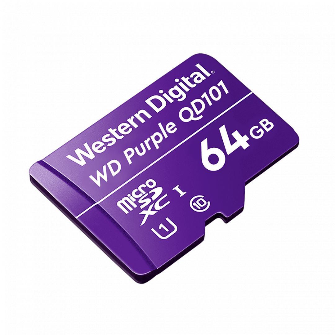 Western Digital 64GB microSDXC Class10 UHS-I (U1) Purple QD101