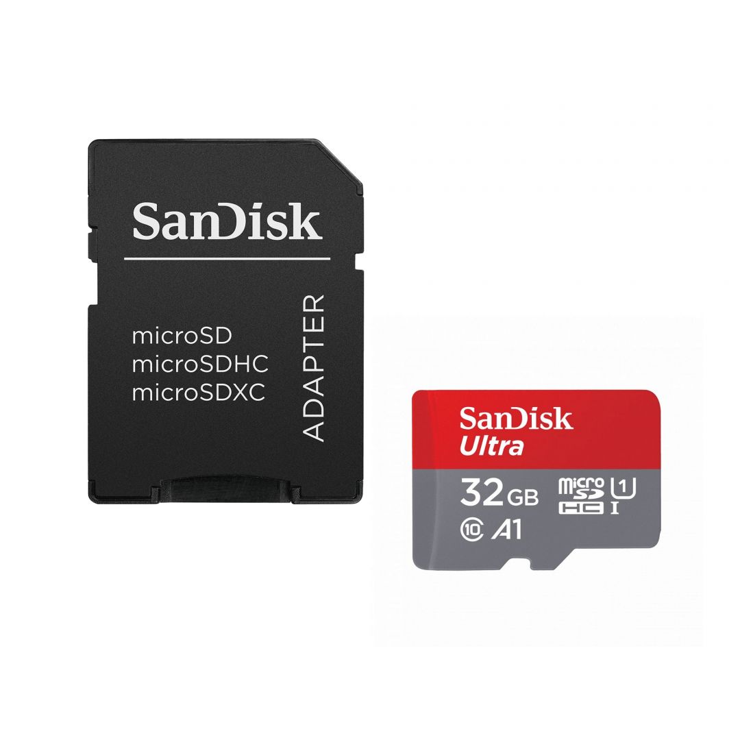 Sandisk 32GB microSDHC Ultra UHS-I A1 + adapterrel