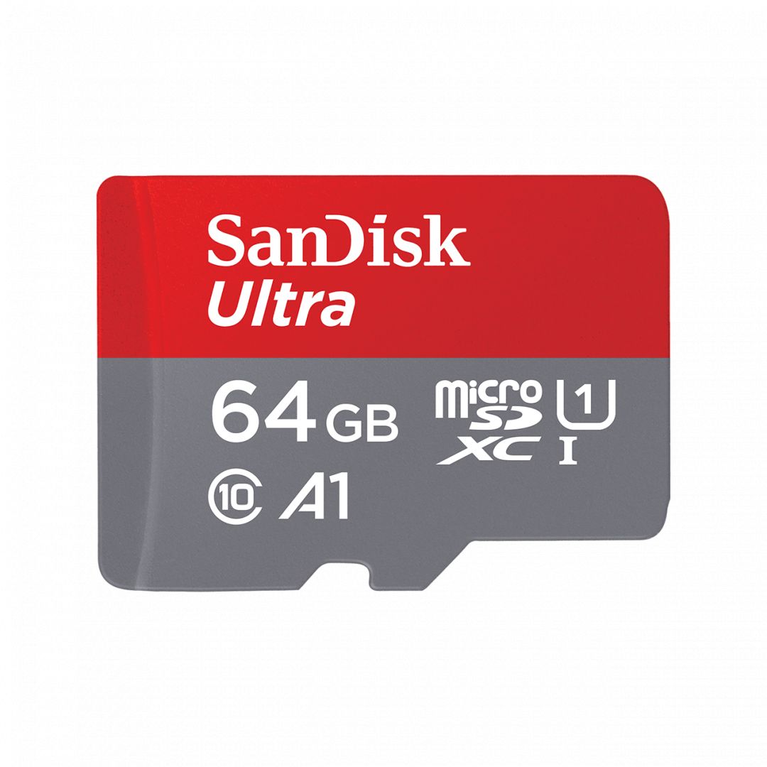 Sandisk 64GB microSDXC Ultra UHS-I A1 + adapterrel