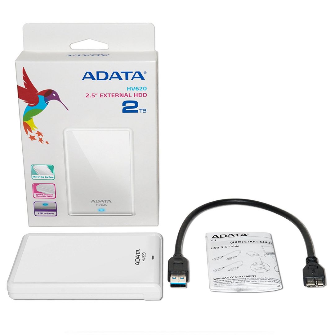 A-Data 2TB 2,5" HV620S USB3.1 White