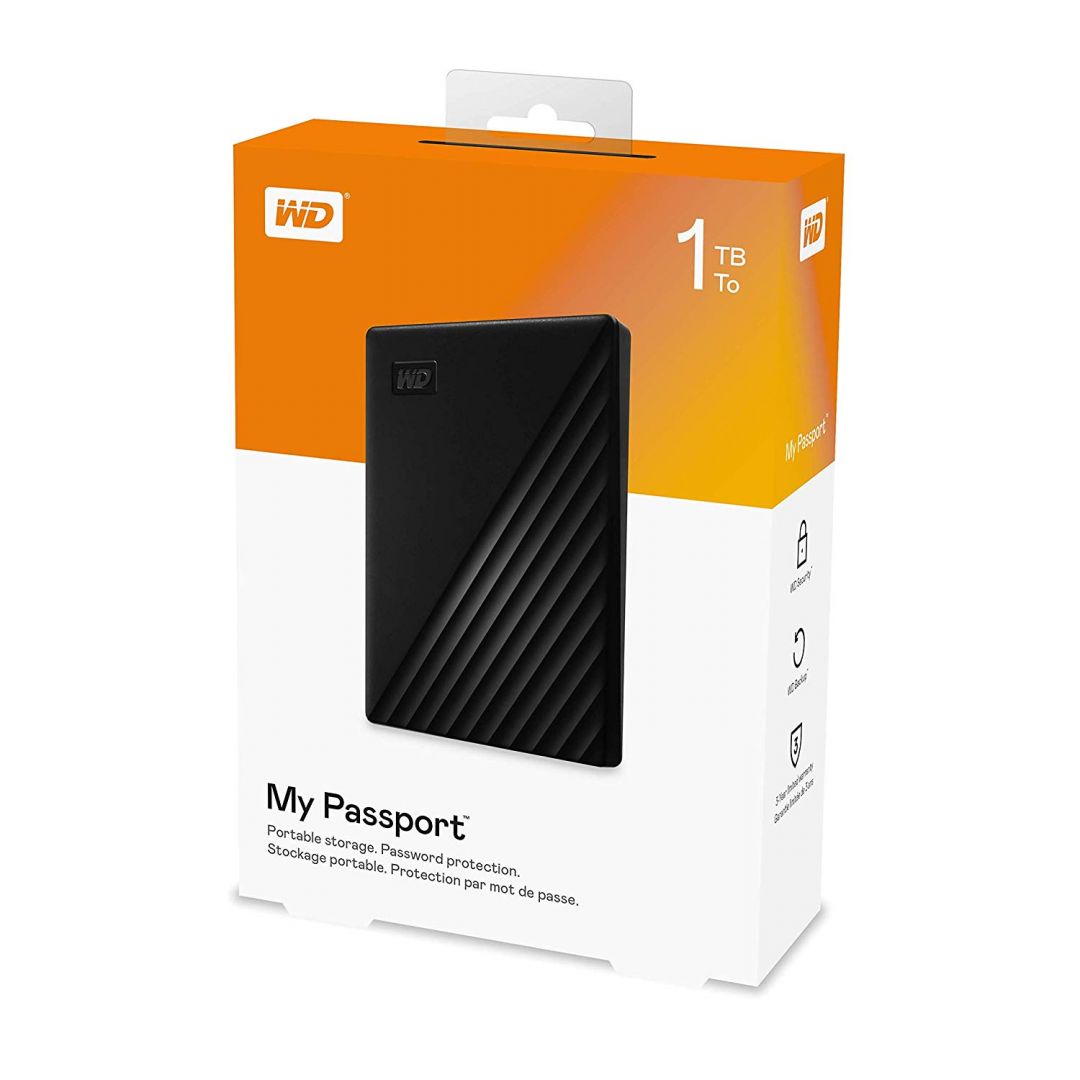 Western Digital 1TB 2,5" My Passport USB3.2 Black WDBYVG0010BBK