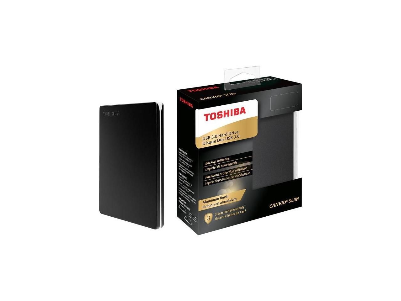 Toshiba 1TB 2,5" CANVIO SLIM USB3.0 Black