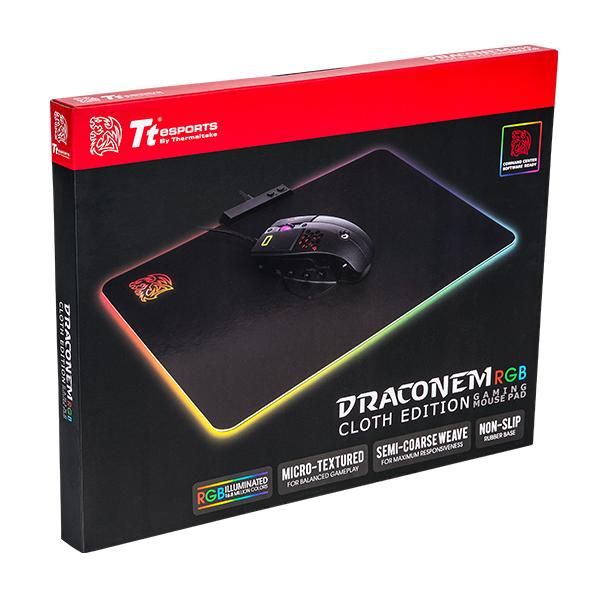 Thermaltake TT eSports Draconem RGB Cloth Edition Gaming mouse pad Black