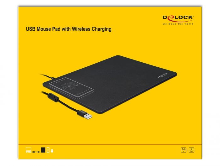 DeLock USB mouse pad with Wireless Charging