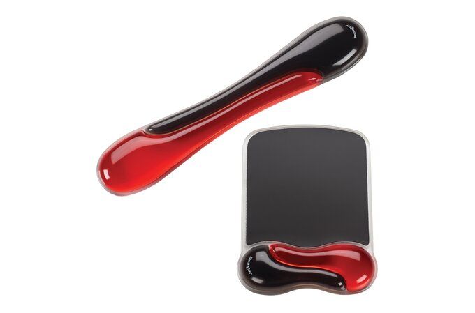 Kensington Duo Gel Mouse Pad Wrist Rest Black/Red