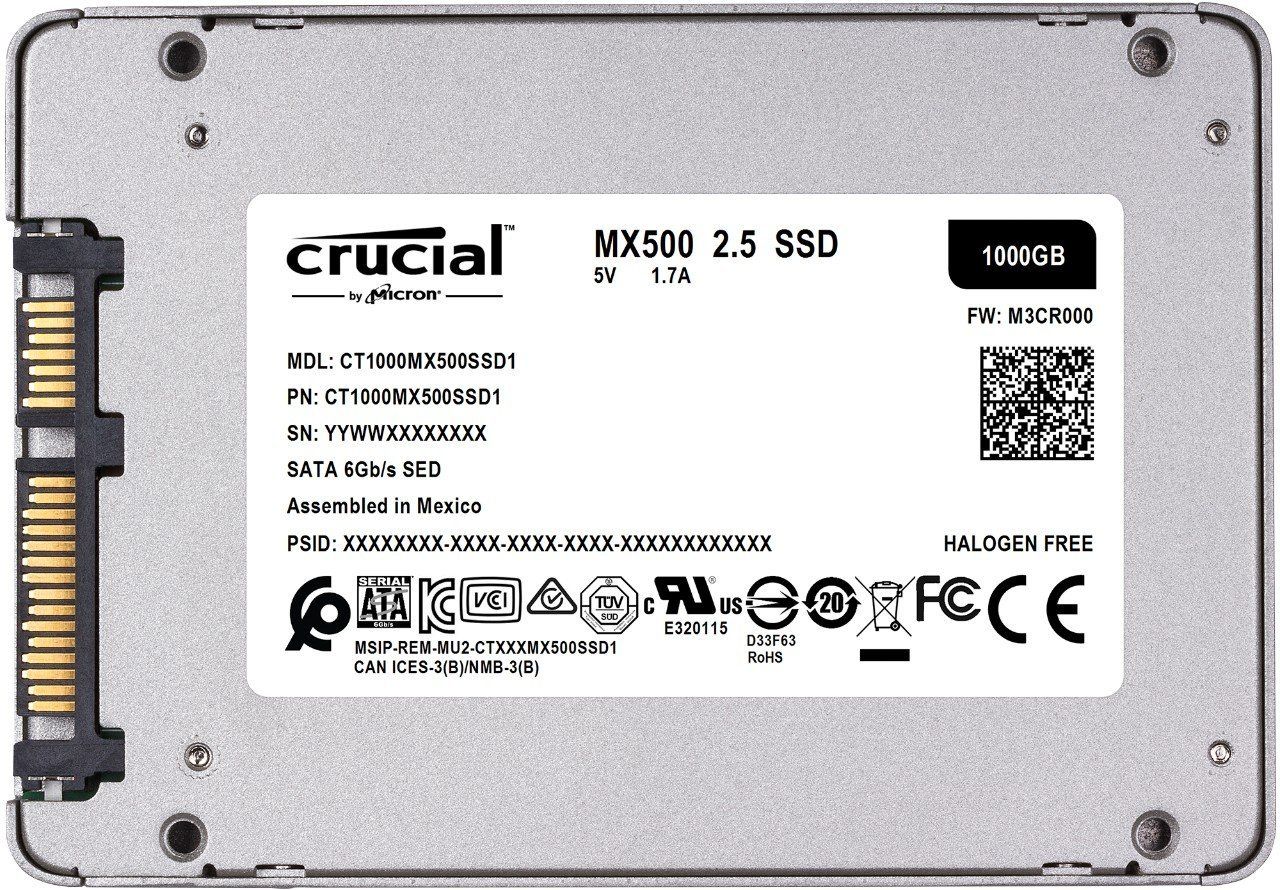 Crucial 1TB 2,5" SATA3 MX500 CT1000MX500SSD1