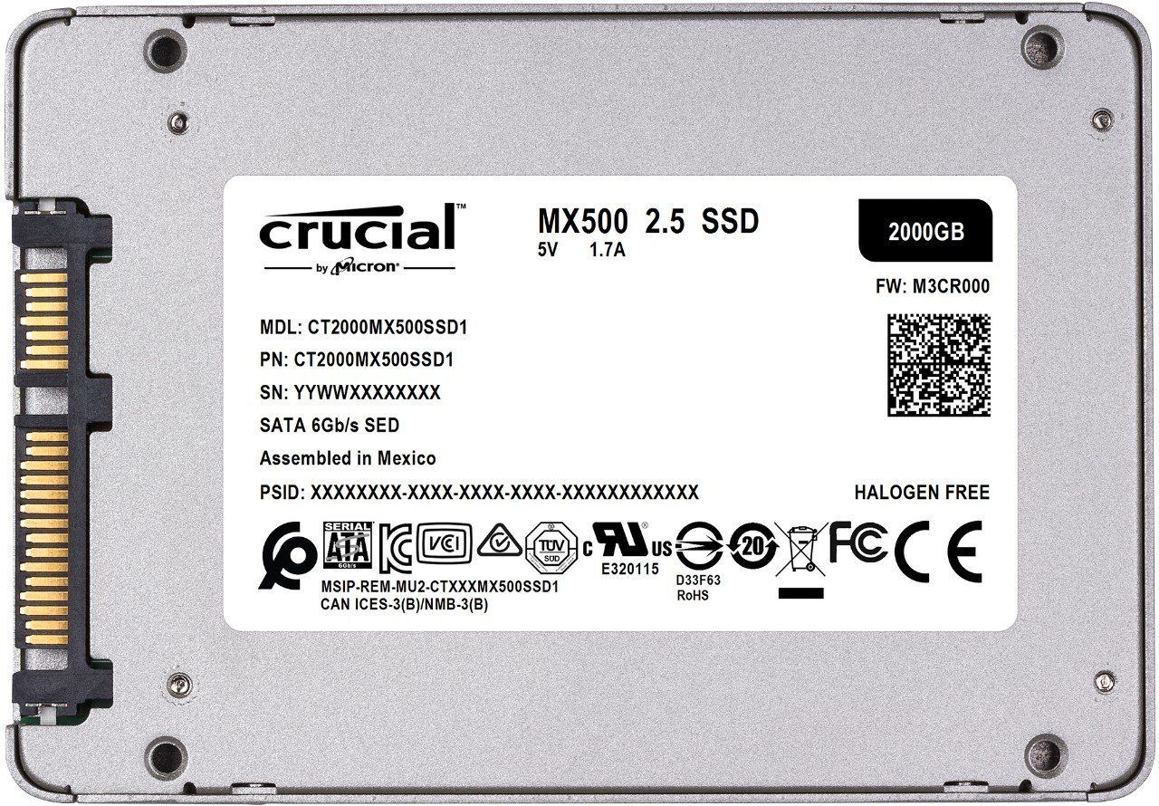 Crucial 2TB 2,5" SATA3 MX500 CT2000MX500SSD1