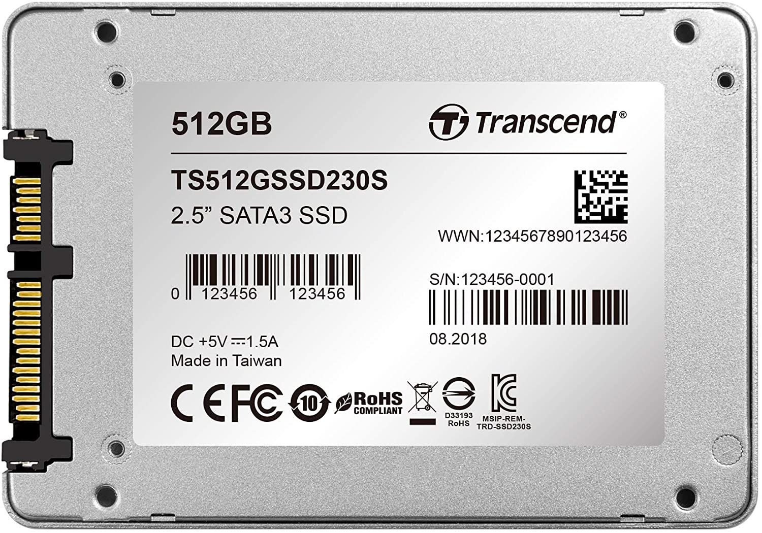 Transcend 512GB 2,5" SATA3 SSD230S TS512GSSD230S