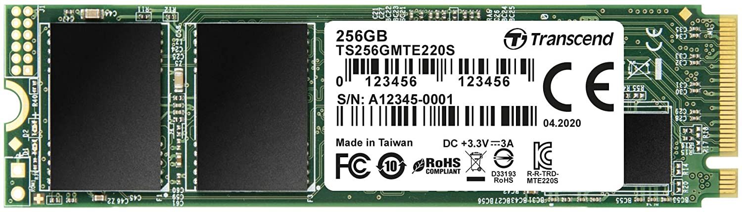 Transcend 256GB M.2 2280 NVMe TS256GMTE220S